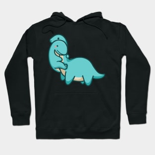 Cute T-rex hugging Long Neck Dinosaur Hoodie